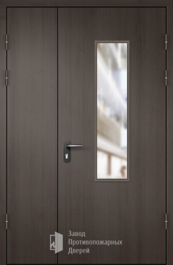 Фото двери «МДФ полуторная со стеклом №24» в Егорьевску